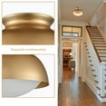 thumbnail image 4 of Tuscany Gold Semi Flush Mount Ceiling Light Vintage Close to Ceiling Light Fixture with Frosted Glass, 4 of 6