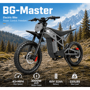 BIGNIU BG-Master Electric Bike for Adults, 2000W Rated / 3000W Peak Motor, 60V 32Ah (1920Wh) Removable Battery, UL 2849 Certified, Full Suspension, Up to 43 MPH, Up to 27 Miles