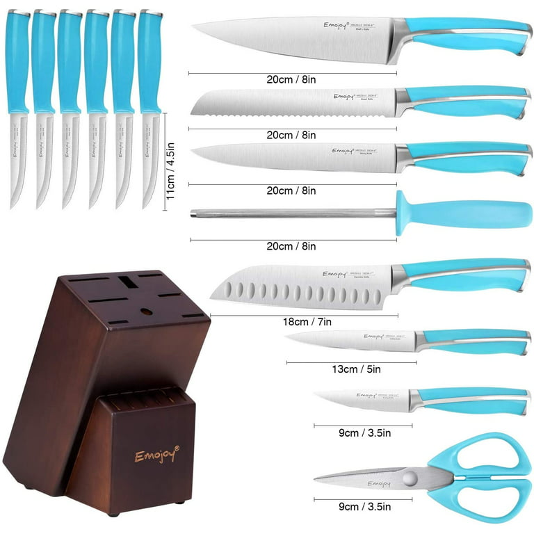 15 Piece Stainless Steel Blade Cutlery Set in Dark Blue - On Sale