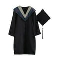 thumbnail image 1 of 1 Set Beautiful Fine Knitted Graduation Uniform Polyester Elegant Festive Touch Graduation Dress for Photography, 1 of 9