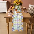 thumbnail image 2 of Spring Wildflowers Table Runner 70 Inches, Watercolor Floral Leaf Colorful Plaid Bed Runner Dresser Scarves Tabletop for Indoor Outdoor Parties/Ceremony/Banquet, 13" x 70", 2 of 8