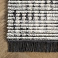 thumbnail image 3 of nuLOOM Mandi Soft Shag Abstract Fringe Area Rug, 6' 7" x 9', Mandi Grey, 3 of 5