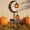 Ghost, variant on Solar Ghost & Pumpkin Moon Garden Stake Light, Halloween Outdoor Waterproof LED Yard Decoration with Crescent Moon, Hanging Jack-o'-Lantern Lantern for Garden, Patio, Walkway, Porch (Ghost)