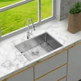 thumbnail image 6 of 26 Inch Undermount Sink - 26"x18"x10" Undermount Stainless Steel Kitchen Sink 16 Gauge 10 Inch Deep Single Bowl Kitchen Sink Basin, 6 of 6