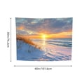 thumbnail image 3 of Creowell Snow Beach Sunset Wall Tapestry for Living Room Bedroom Decor 40x30in, 3 of 6