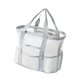 thumbnail image 4 of Bolso de playa de malla, bolsa de almacenamiento de red, bolso de mano para artículos esenciales de vacaciones en piscina, natación y viajes. Gris, 4 of 8