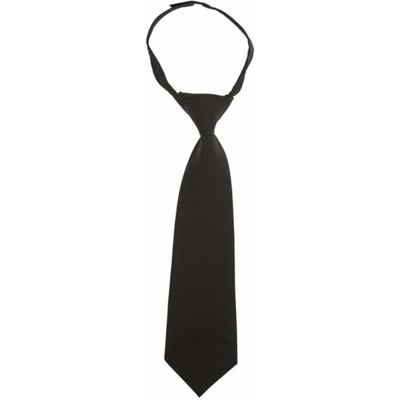 French Toast Boys Adjustable Solid 4-7 Size Tie, Black
