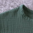 thumbnail image 4 of Toddler Baby and Toddler Boy Clothes Set 2-Piece Solid Pullover Short Sleeve Cotton Linen Sweatshirt T Shirt Crewneck Tops Shorts Set Clothes, 4 of 5