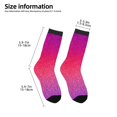 thumbnail image 2 of Naloa Light Purple Glitter Kids Socks Unisex Kids and Toddlers' Crew Socks, ,1 Pairs, 2 of 5