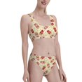 thumbnail image 2 of Vsdgher Womens High Waisted Bikini Sets Two Piece Swimsuit Cartoon Popcorn Print Tummy Control Bathing Suit-Medium, 2 of 8