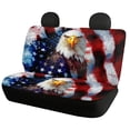thumbnail image 2 of Pzuqiu Car Seat Covers Full Set Breathable Polyester, Compatible with Vans Seats SUV Seats, for Cars Truck, The American Flag and Eagle Design, 2 of 10