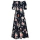 thumbnail image 4 of Vestido a media pierna informal con estampado floral bohemio de verano para mujer, vestido de fiesta en la playa con hombros descubiertos y hombros descubiertos Fridja bnh6829, 4 of 8