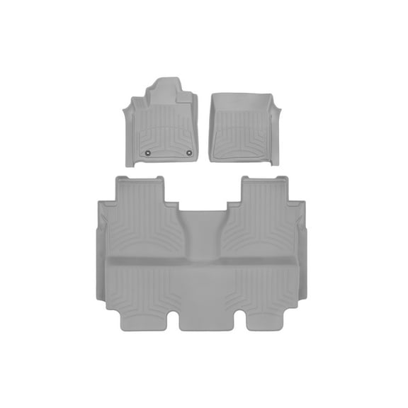 WeatherTech FloorLiner HP Custom Fit Floor Mats compatible with 2014-2021 Toyota Tundra - 1st & 2nd Row, Grey