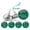 Green, variant on Darling Souvenir chocolate Candy Labels 190 Pcs Blossom Wedding Stickers DIY-White