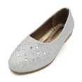 thumbnail image 1 of LAVRA Filles Ballerines Glitter Mary Jane Slip sur les Chaussures Habillées, 1 of 1
