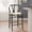 Black-Beige, variant on MAYEERTY Black Fully Assembled Wishbone Weave Bar Stool