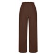 thumbnail image 4 of Women's Casual Wide Leg Palazzo Pants High Waisted Smocked Lounge Trousers with Pockets, 4 of 6