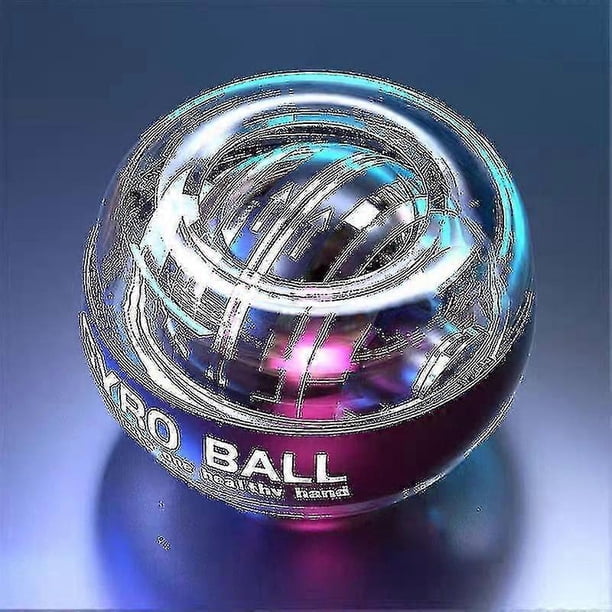 Gyro Ball Power Wrist Ball, Self-starting Wrist Exerciser Power Ball With Led Light For Hand Rehab B