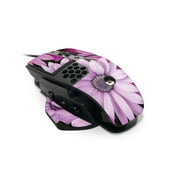 Skin Decal Wrap Compatible With Thermaltake eSPORTS Level 10 M Gaming Mouse Sticker Design Purple Flowers