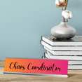 thumbnail image 2 of Chaos Coordinator, Orange and Purple Novelty Office Gift Desk Sign (2 x 8"), 2 of 3