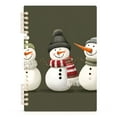 thumbnail image 7 of FORMRS 1-Subject Spiral Notebook 8" x 5" College Ruled 60 Refillable Sheet A5 Hard Cover, Gray Cute Snowmen, 7 of 7