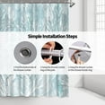 thumbnail image 5 of Light Aqua Blue Shower Curtain Novelty Undersea Plant Coral Floral Bathtub Curtain Cloth Fabric Bathroom Shower Curtain, 5 of 5