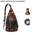 thumbnail image 2 of Geometric Harmony Sling Backpack - Balanced Abstract Pattern Shoulder Bag, Anti-Theft for City Life, 2 of 4