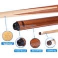 thumbnail image 4 of GSE Games & Sports Expert 36"/42"/48"/52" 1-Piece Canadian Maple Short Pool Cue Stick. Hardwood Shorty Billiard House Bar Pool Stick for Kids/Adults, and Tight Spaces, 4 of 11