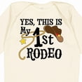 thumbnail image 4 of Inktastic Yes, This is My 1st Rodeo Cowboy Hat with Red Band, Lasso Boys or Girls Long Sleeve Baby Bodysuit, 4 of 5