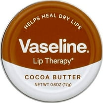 Vaseline Lip Therapy Lip Balm Tin, Cocoa Butter, 0.6 Oz - Pack of 2