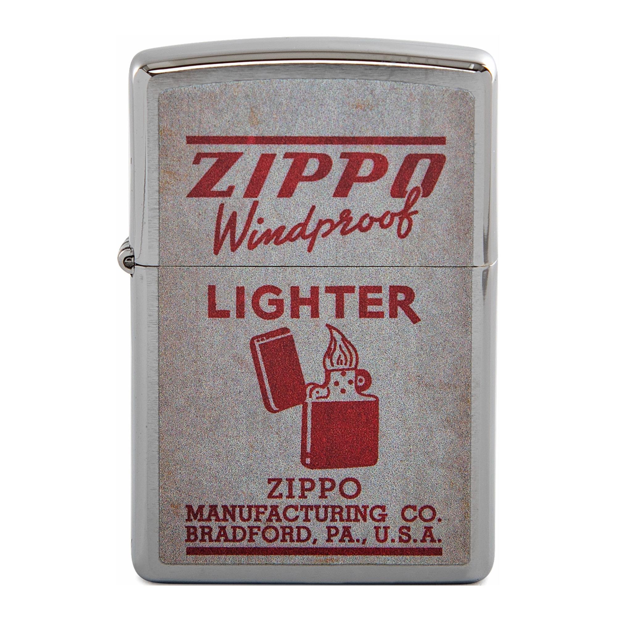 Zippo Vintage Windproof Lighter Logo in Red - Walmart.com