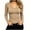 Khaki Tops, variant on Qgtaibl Womens Slim Fit Tops Ribbed V Neck Long Sleeve Shirts Basic Solid Color Stretchy Casual Layering Tees Wine XL