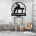 thumbnail image 2 of Craftnamesign Custom Ironworker Metal Wall Art LED Light, Personalized Steel Worker Name Sign, 2 of 5