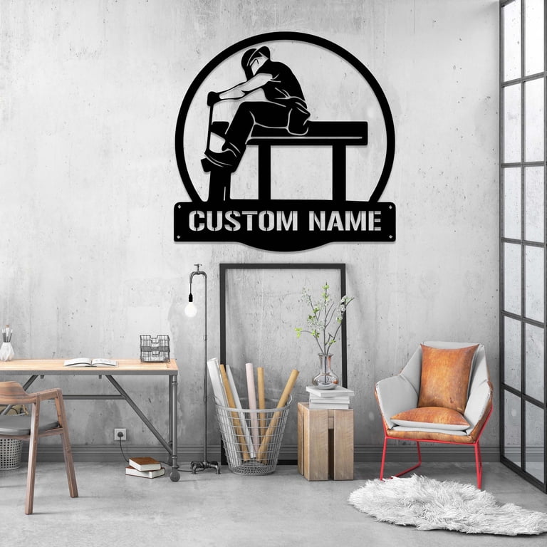 Personalized Wall Clock With Custom Photo/Text - 20 Inch, Silent Non-Tick, Battery Operated, Farmhouse Decor