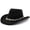 Black, variant on Cowboy Hat for Women and Men with Shapeable Wide Brim Felt Western Hats for Cowboys and Cowgirls Beige One Size