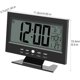 thumbnail image 3 of Reloj electrónico, reloj despertador con sensor de sonido digital LCD con calendario y pantalla de temperatura (negro), 3 of 5