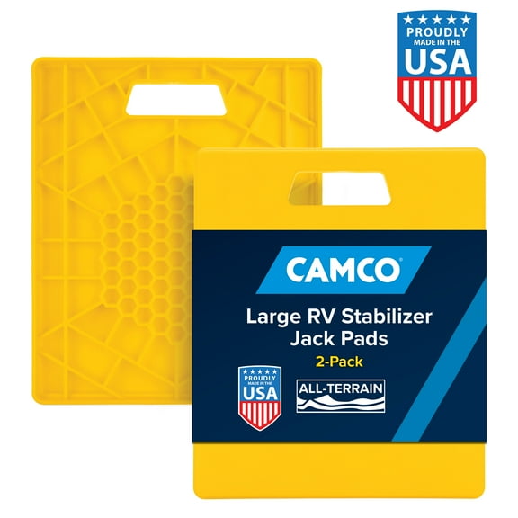 Camco Stabilizing Jack Pads for RV and Trailer Leveling (44541)