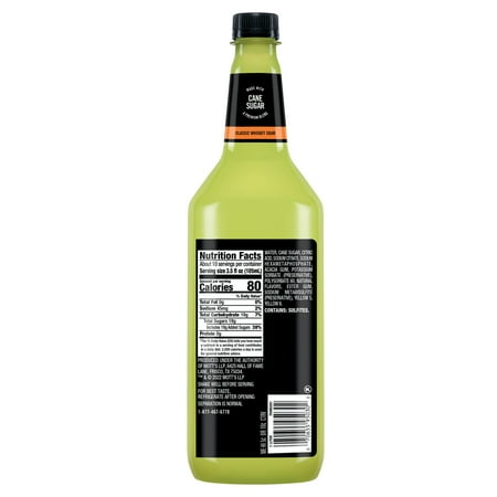 Mr & Mrs T Whiskey Sour Mix, 33.8 fl oz, Bottle
