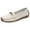 White, variant on Slip on Penny Loafers Walking Shoes for Women Maternity Trendy Comfortable Leather Square Toe Flat Low Heel Driving Oxfords Dress Shoes White Size 8.5