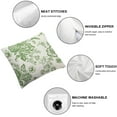 thumbnail image 6 of Ullo0ord Vintage Floral Pillow Covers Set of 2 Forest Green and Cream Floral Throw Pillow Covers Chinoiserie Flower Pillowcases Rustic Farmhouse Cushion Covers for Couch Home Decor 18x18in, 6 of 7