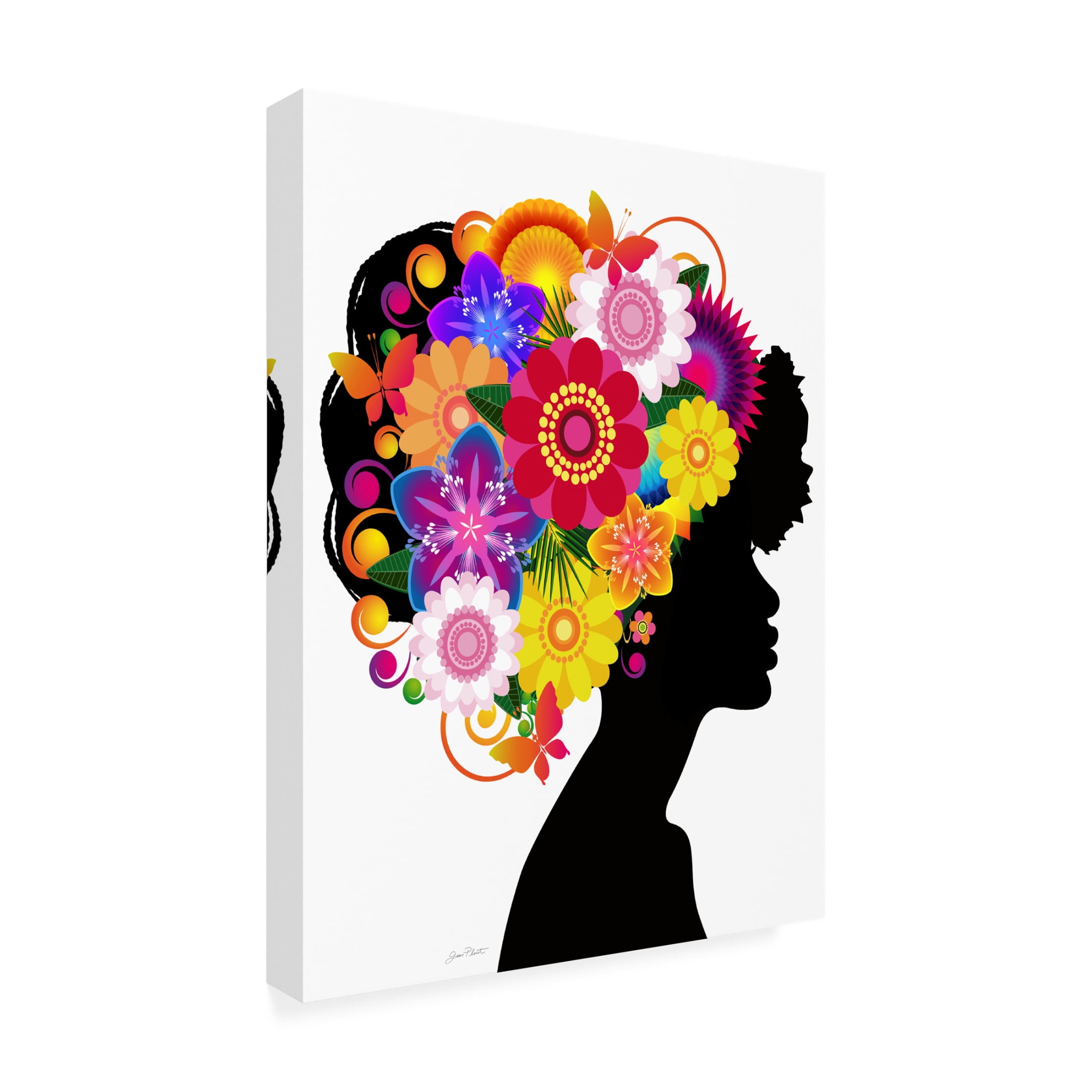 Canvas Wall Art - Jean Plout 'Oh Happy Day A' Wall Art for Living Room, Bedroom, or Office Décor by Trademark Fine Art - 18 x 24 Inches