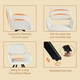 thumbnail image 5 of Homy Casa Reception Chairs Set of 2 Swivel Office Reception Guest Chair with Padded Arms for Conference Reception Lobby, Beige, 5 of 7