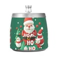 thumbnail image 7 of Yayeee Ashtray with Lid for Cigarette Smokeless Stainless Steel Home Ash Holder, Cute Christmas Pattern, 7 of 7