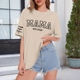 thumbnail image 6 of Women's Summer Tops BWASD Casual V Neck Short Sleeves Shirts Mama Graphic Blouses Outfits Personalised DIY Mothers Day Birthday For Mum Beige S-XXXL, 6 of 8