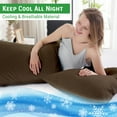 thumbnail image 5 of GOGREEN Waterproof Pillow Protectors with Zipper, Cooling Bamboo Queen Size Bed Pillow Case Covers, Bed Bug Pillow Cover, Zippered Plastic Pillowcase (4 Packs, Queen 20"x30"), 5 of 8
