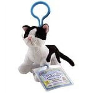 Webkinz Kinz Klip Black & White Cat Plush Feature Code Enclosed
