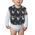 thumbnail image 4 of Bingfone Mess-Proof Baby Bib - Waterproof Bib for Baby Boy or Girl with Food Catcher Pocket, Unisex-Cartoon Rooster, 4 of 6