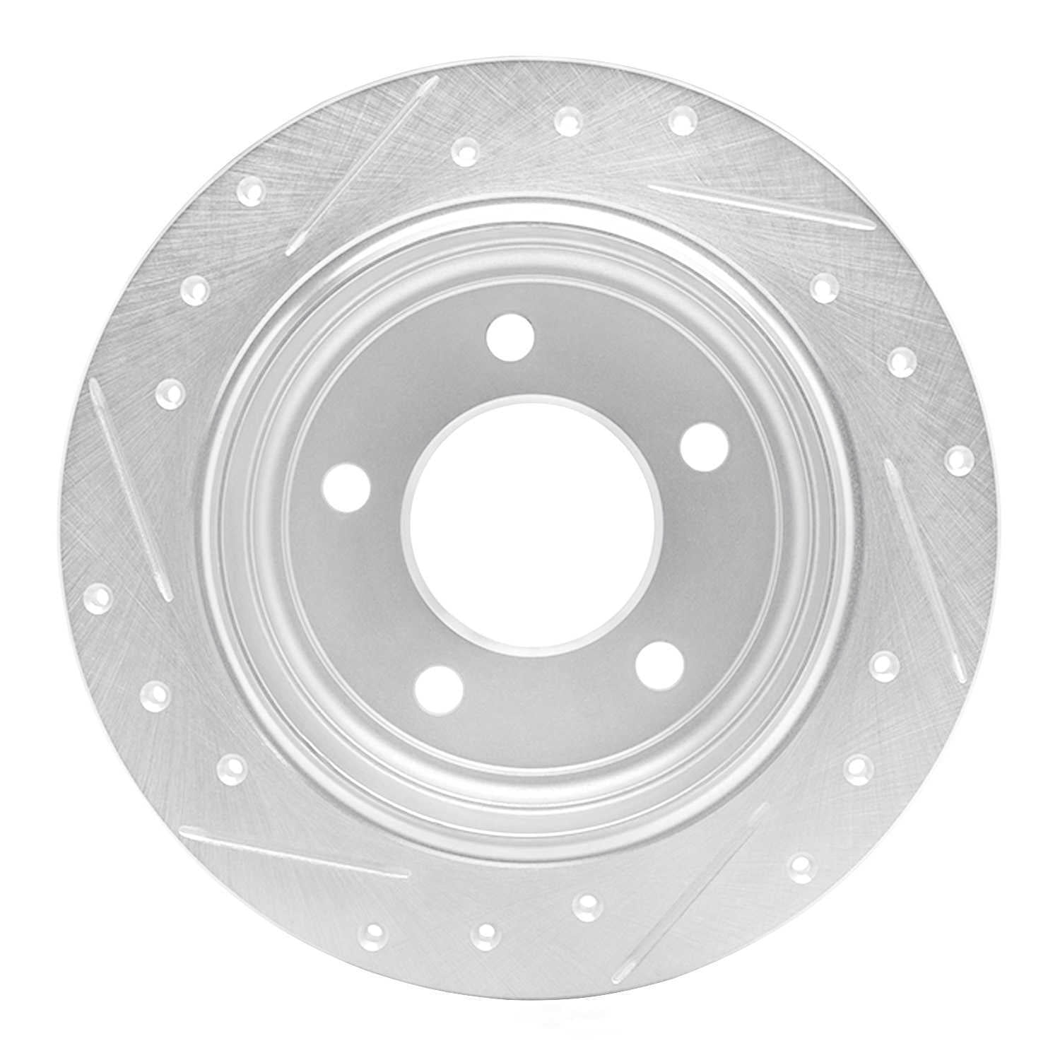 Dynamic Friction Company 631-40012R DFC Brake Rotor - Drilled And Slotted - Silver
