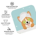thumbnail image 3 of Pofeuu Corgi With Towel Ans Slice Cucumber Print Coasters for Drinks, 4Pack PU Leather Coasters, Bar Drink Coasters for Tabletop Protection, Furniture from Damage-Square, 3 of 6