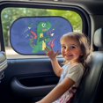 thumbnail image 3 of Yuyamidu Dinosaur Car Rear Window Sun Shade Blue Car Side Window Sunshade Cute Car Sun Shade 2 Pack Foldable Car Window Shades for Kids Boys Car Accessories, 3 of 7